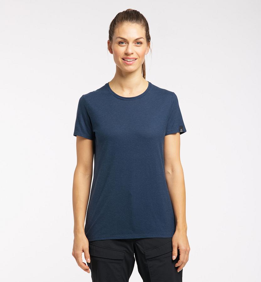 Haglöfs Womens Träd T-Shirt Dark Blue New Zealand 83651PSAK